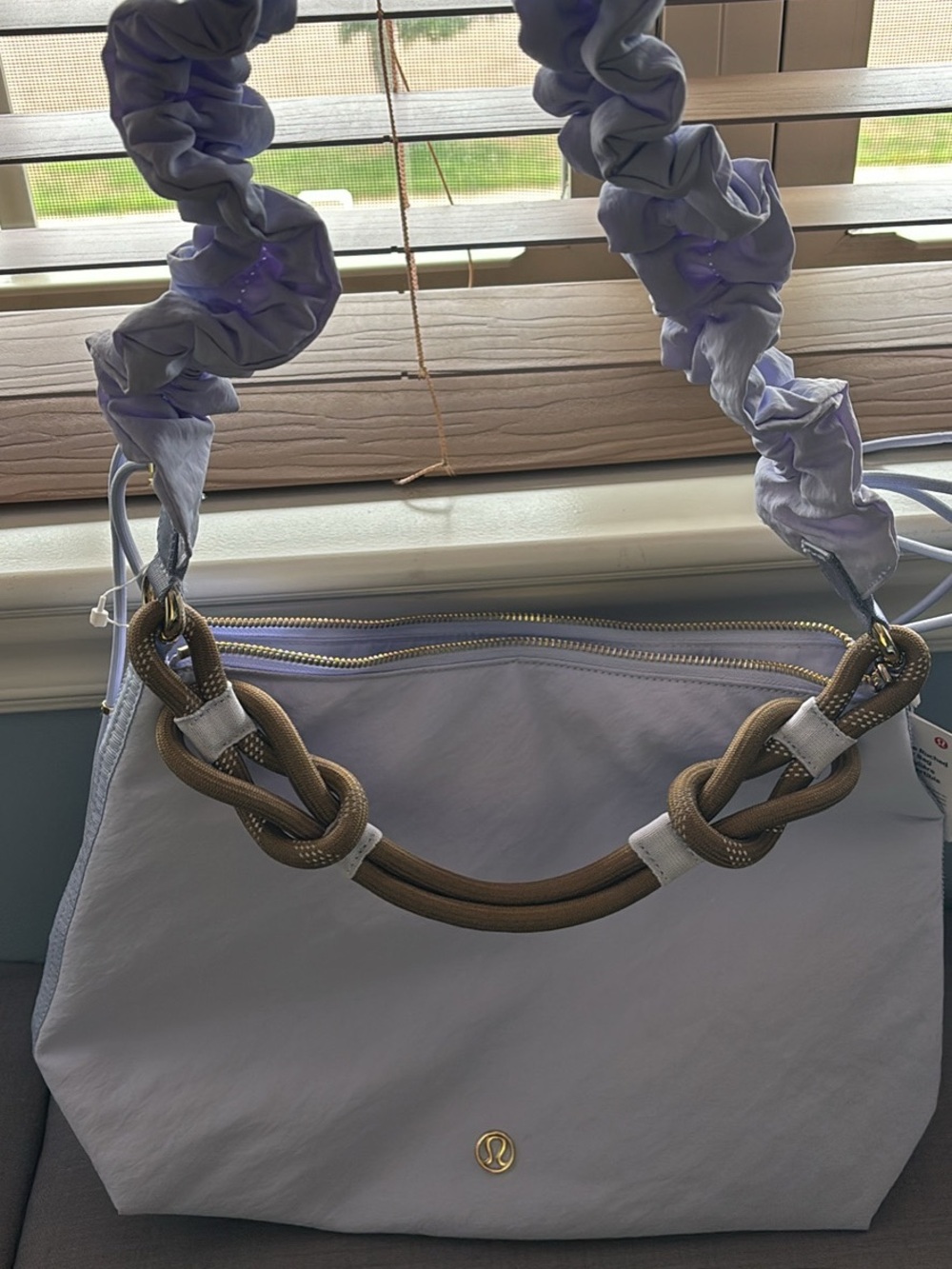 Lululemon Women’s Lavender Shoulder Bag with Rope Chain Handles